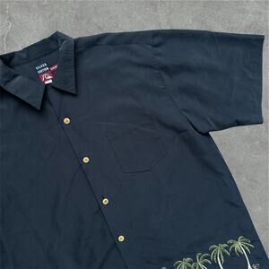 Quiksilver Button Up Shirt Mens XL Aloha Hawaii Vintage Classic Luau Palm Trees